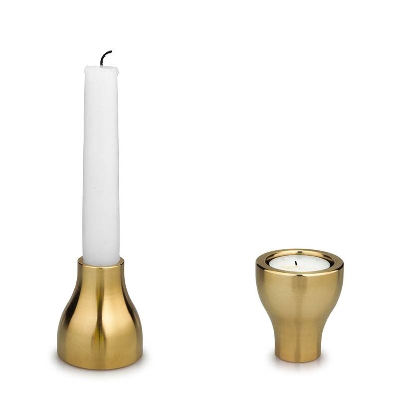 AROUND Candelabro 2 en 1 - Latón