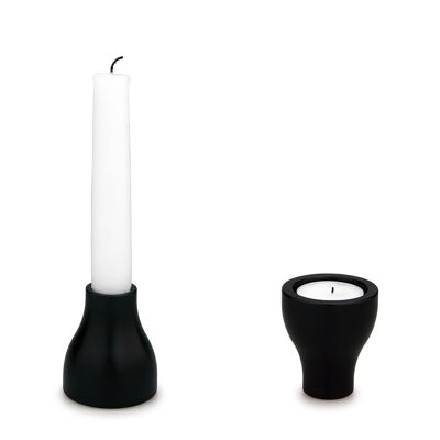 AROUND 2-in-1 Candlestick - Black