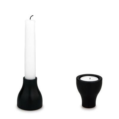 AROUND Candelabro 2 en 1 - Negro