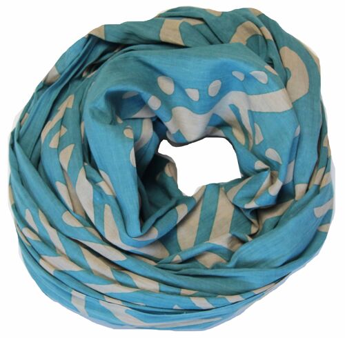 Foulard 100% coton bio Manuka Bleu