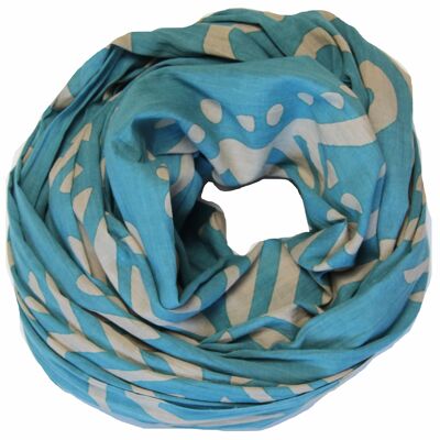 Foulard 100% coton bio Manuka Bleu