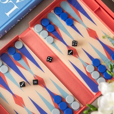 Juego de backgammon - Juego de mesa decorativo - Tamaño libro - Printworks