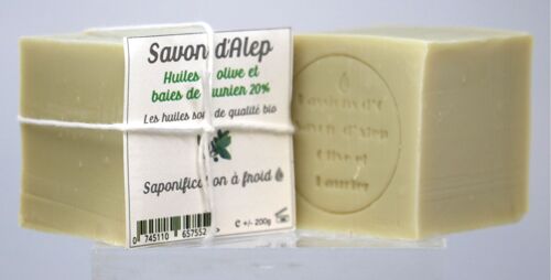 Savon artisanal ALEP - saponification à froid  +/- 200 g