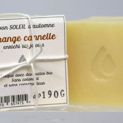 Savon artisanal SOLEIL - Orange/Cannelle (Jojoba)*  +/- 200g