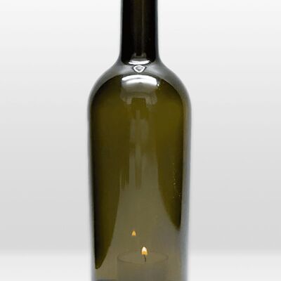 WINDLICHT Bordeaux 0,7l Kork  26h Beton schwarz - oliv