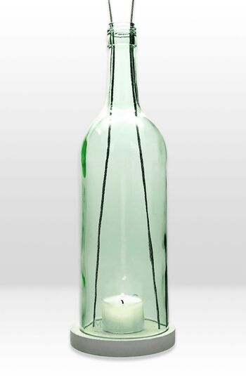 suspension WINDLIGHT Bordeaux 1l à vis 28h gris béton - transparent 1
