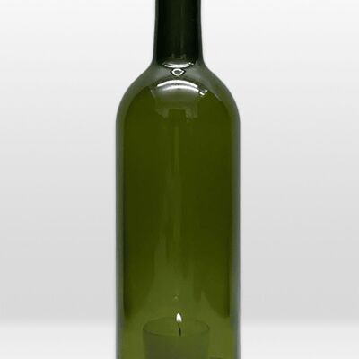 WINDLICHT Bordeaux 0,7l Kork 26h Beton grau - grün