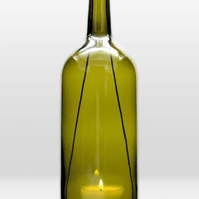lanterne suspendue Bordeaux 1,5l à vis 30h gris béton - olive