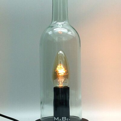 Lámpara de mesa + WINDLIGHT 2in1 Bordeaux 0.7l corcho 26h - transparente