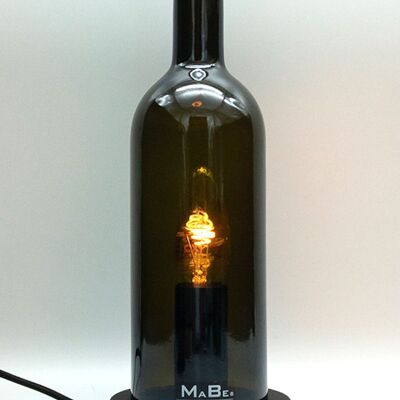 Lámpara de mesa + WINDLIGHT 2in1 Bordeaux 0.7l corcho 26h - oliva