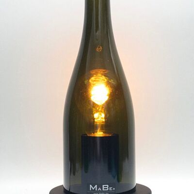 Lámpara de mesa + WINDLIGHT 2en1 vino espumoso 0,7l corcho 26h - oliva