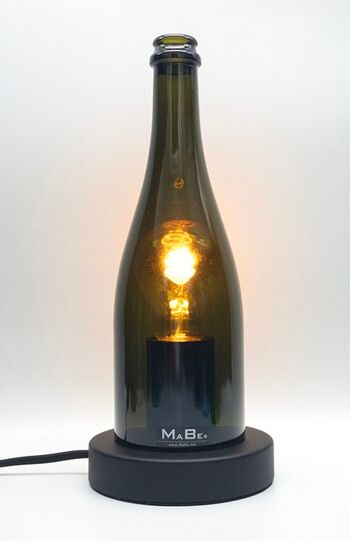 Lampe à poser + WINDLIGHT 2en1 vin mousseux 0,7l liège 26h - olive