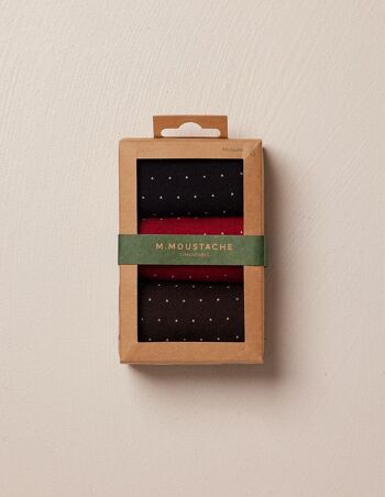 Pack de 3 Chaussettes - Bleu, rouge et marron 1