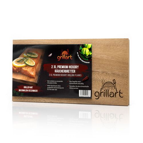 grillart® Premium Räucherbretter - Hickory - 2er Set