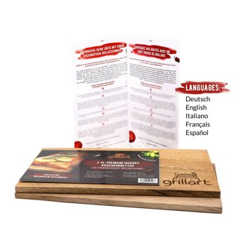 Grillart® Premium Smoking Boards - Hickory - Ensemble de 2 2