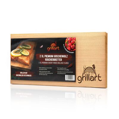 Grillart® Premium Smoking Boards - Cerise - Ensemble de 2