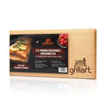 Grillart® Premium Smoking Boards - Cerise - Ensemble de 2 1