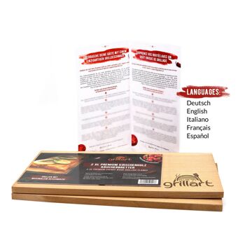 Grillart® Premium Smoking Boards - Cerise - Ensemble de 2 2