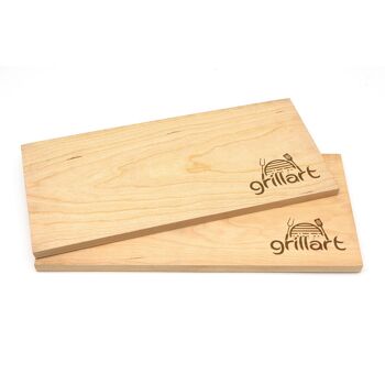 Grillart® Premium Smoking Boards - Cerise - Ensemble de 2 3