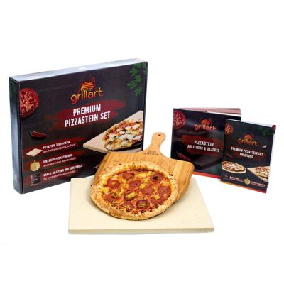 Premium pizza stone - in a set - rectangular