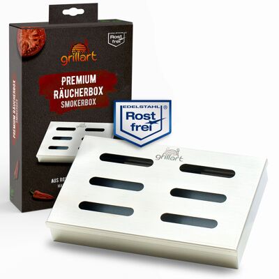 Scatola originale per affumicatore per barbecue realizzata al 100% in acciaio inossidabile