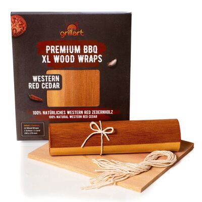Premium BBQ Wood Wraps - 12 Pack in XL Size
