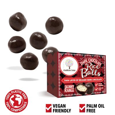 Dark Belgium Chocolate Coated Rice Balls in Snack Boxes