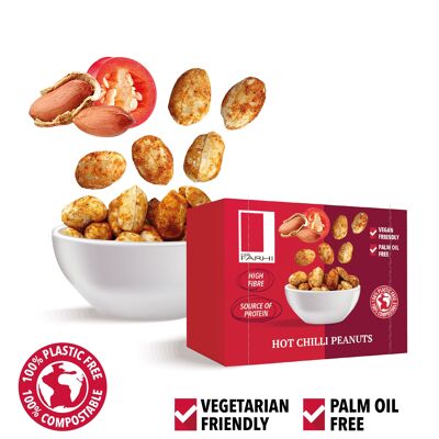 Hot Chilli Roasted Peanuts in Snack Boxes