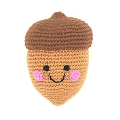 Hochet en forme de gland pour bébé au crochet