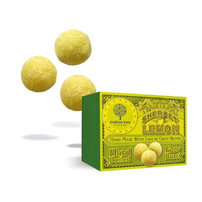 Vegane traditionelle Sherbet-Zitronen-Süßigkeiten in Snackboxen