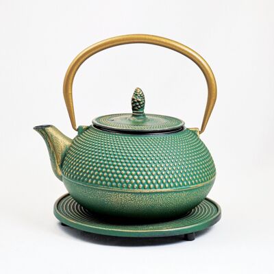 Théière Arare fonte 1,2l avec anse dorée
