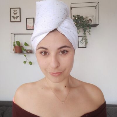 White Hair Towel / Hair Turban