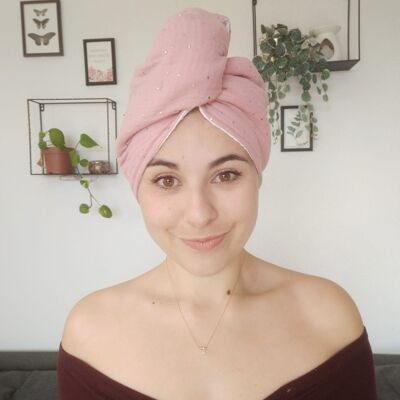 Pink Hair Towel / Hair Turban
