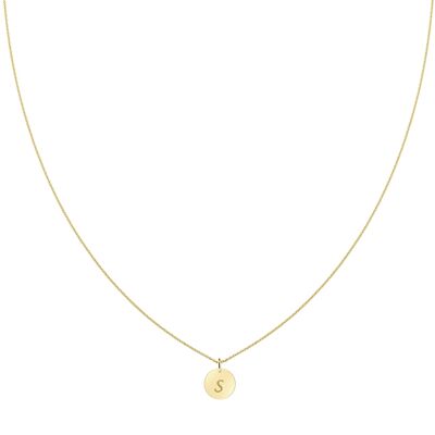 14K Gold Plate Chain - 50cm - With Letter