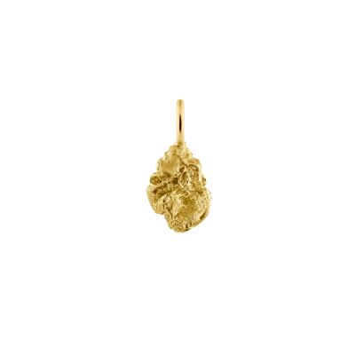 14K Gold Handcrafted Nugget Pendant