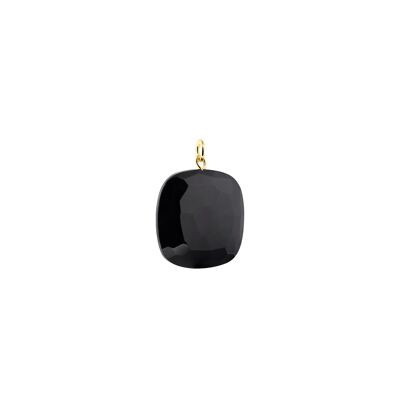 14K Gold Big Onyx Pendant