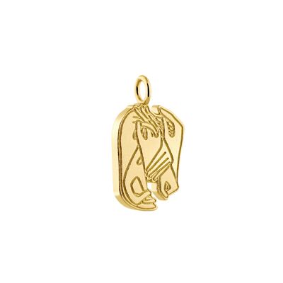 Helping Hands Pendant - 925 sterling silver 18k gold plated