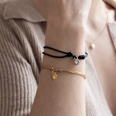 Love Ribbon - Black | Silver