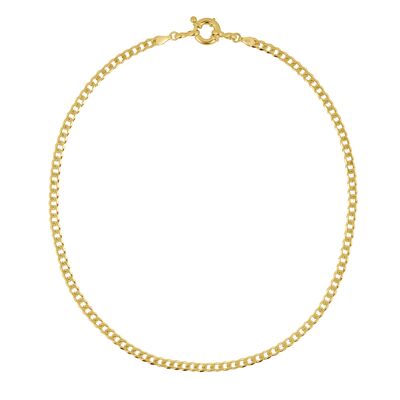 Big Link Chain + Big Closure - 42cm - 925 sterling silver 18k gold plated