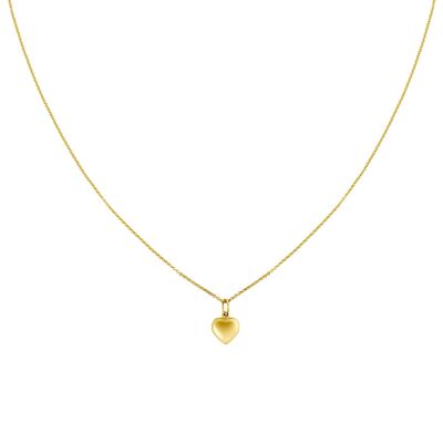 14K Gold Heart Chain - Tiny Anchor