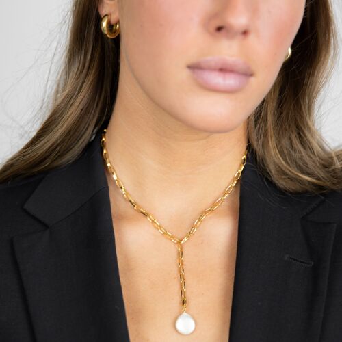 Bicycle Chunky Chain Link Necklace Gold