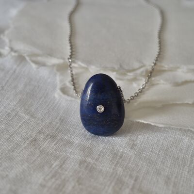 Collier Merlin Lapis-lazuli Argent