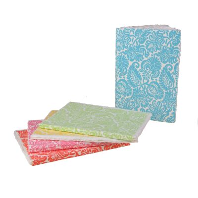 Neon Damask Parchment Notebook A5