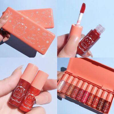 Orange Velvet Lip Gloss Set (10 pcs)
