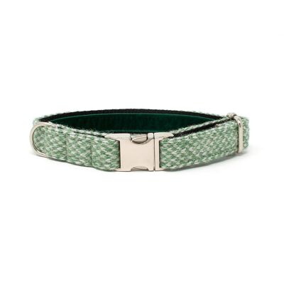 (S) Green & Dove - Harris Design - Handmade Dog Collar