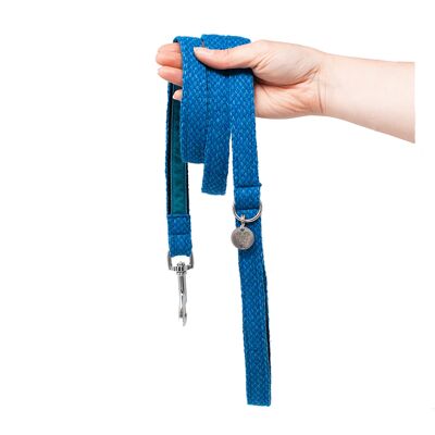 (S/M) Royal Blue & Turquoise - Harris Design - Luxury Dog Lead