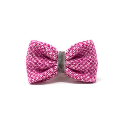 (L) Pink & Dove - Harris Design - Dog Bow Tie