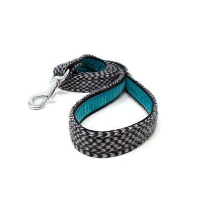 (S/M) Black & Grey - Harris Design - Luxury Dog Lead