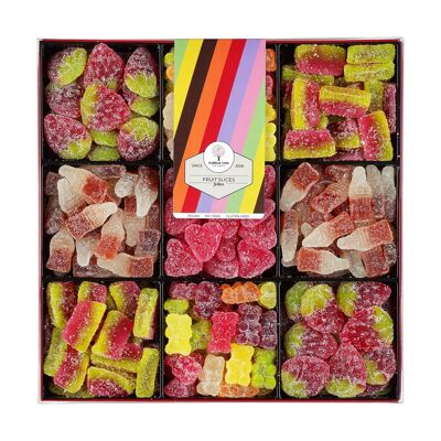Confezione regalo di lusso con selezione di dolci in gelatina vegana