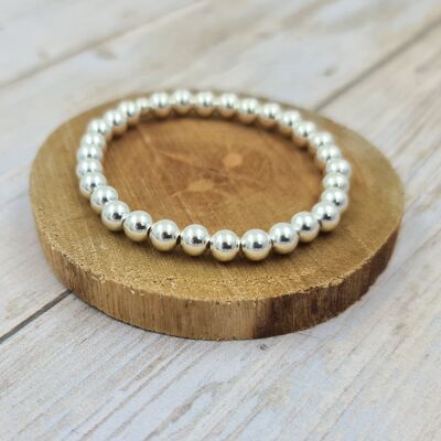 Bracelet argent 925 - perles 6mm